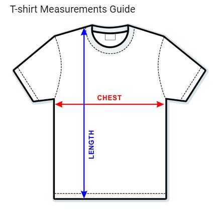 T-shirt measurements guide – Australian Citizen Science Association