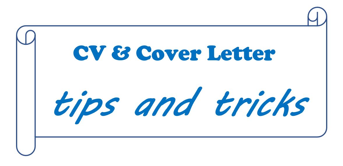 Get that job! CV & Cover Letter tips and tricks
